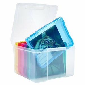 Pudełko do przechowywania zdjęć Office Mania z metkami - pojemność 600