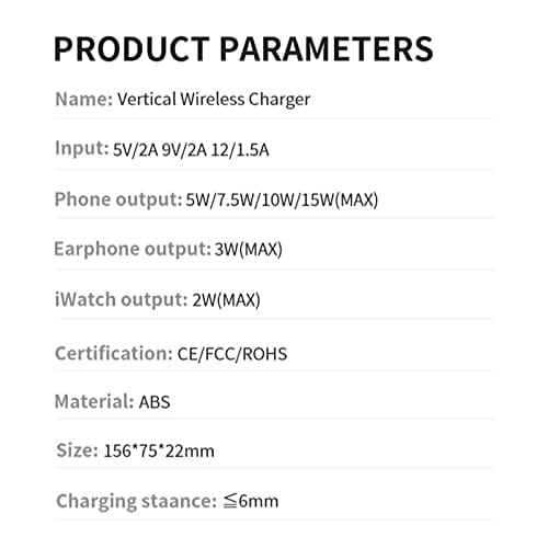 Kompatybilny z przenośną składaną magnetyczną ładowarką bezprzewodową 15 W All In One Szybka stacja dokująca Bezprzewodowa ładowarka 3 w 1 do telefonu (Color : Noir) - obrazek 2