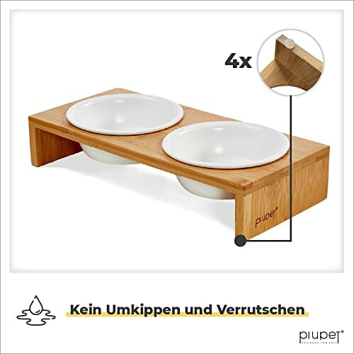 PiuPet Podwyższone miski do karmienia kotów i małych psów, pojemność 2 - obrazek 2