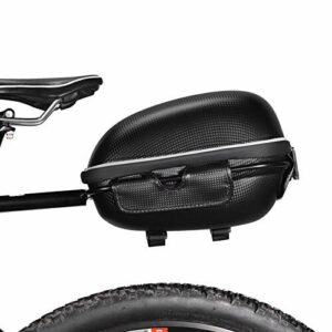 ROCKBROS Torba na siodełko rowerowe, wodoodporna, twarda skorupa torba rowerowa na siodełko o dużej pojemności, tylna torba do MTB, rower szosowy, rower, torba bagażnikowa z odblaskowym wykończeniem