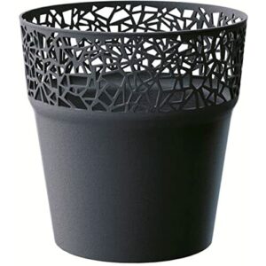 Prosper Plast Donica na kwiaty, 17,5 x 17,9 cm, antracyt, 17,5 x 17,5 x 17,9 cm