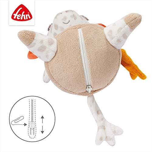 Fehn Lampka nocna Dino - przytulanka z haftem "Glow-in-the-dark" - wie - obrazek 3