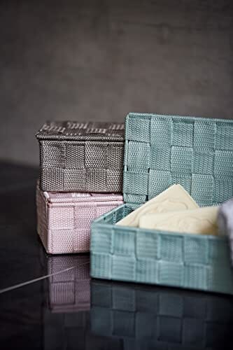 WENKO 22572100 Organizer Adria mini z pokrywką Taupe - Aufbewahrungsbo - obrazek 4