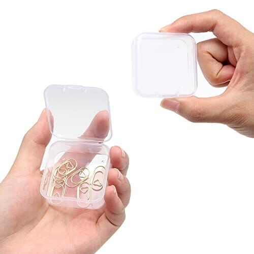 20 sztuk pudełek do przechowywania, małe, przezroczyste, plastikowe, m - obrazek 6