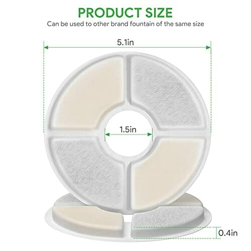 YOUTHINK Filtry fontanny do wody kota, 8 opakowań, zapasowe filtry fontanny dla zwierząt, z żywicą i aktywnym węglem, do automatycznego dozownika wody kwiatowej fontanny do picia - obrazek 3