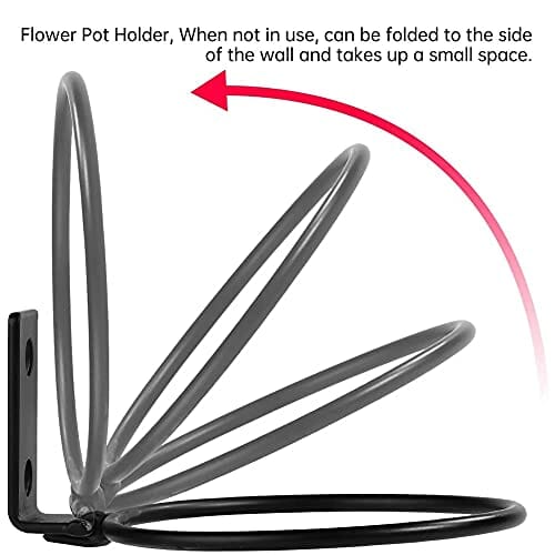 3 sztuki metalowych klamer do doniczek i doniczek, do montażu na ścian - obrazek 4