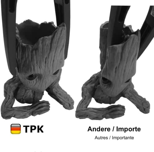 Baby Groot doniczka na kwiaty – duża ozdobna doniczka do akwarium, figurka dekoracyjna, wygląd drewna, uchwyt na długopisy – wewnątrz - obrazek 5