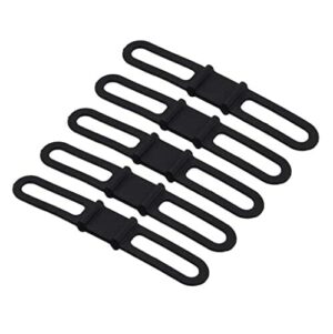 Alomejor 5 szt. silikonowy pasek do roweru uniwersalny silikonowy pasek do trzymania na rowerze światło latarka telefon komórkowy i nie tylko