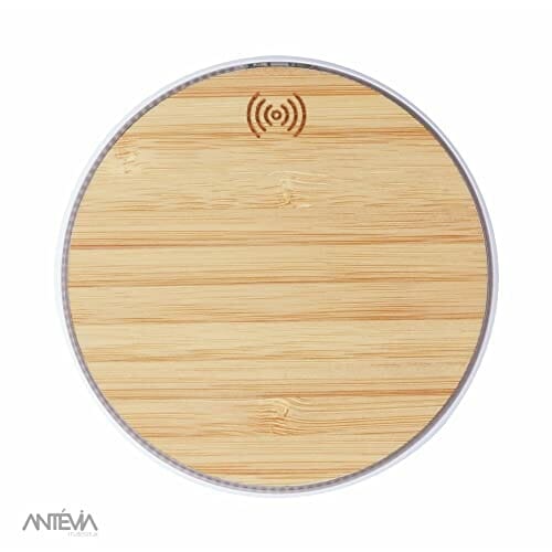 ANTEVIA - Bezprzewodowa uniwersalna ładowarka indukcyjna z drewnianą podstawą | Ponad 10 modeli | iPhone Samsung | Kolor: Beżowy (Nembar) - obrazek 2