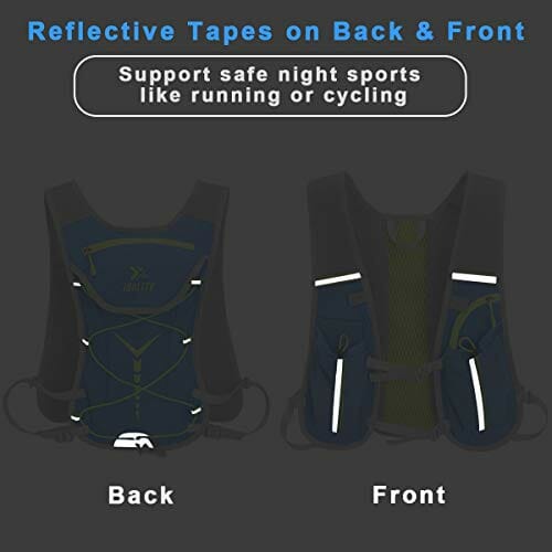 BTNEEU Plecak nawadniający z bukłakiem 2 l, nie zawiera BPA, oddychający, lekki plecak z pakietem nawodnieniającym do jazdy na rowerze, biegania, wspinaczki, wędrówek, biwakowania, pasuje do mężczyzn i kobiet - obrazek 2