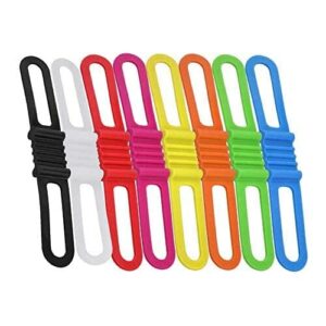 XLKJ 8 szt. kolarski rower silikonowy pasek, wstążka krawata uchwyt uchwyt wielokolorowy uchwyt na latarkę rowerową