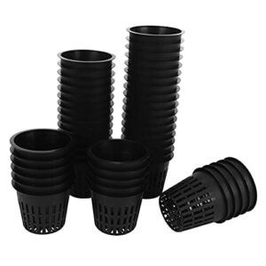 Dasing 45 sztuk doniczek siatkowych do hydroponiki, tworzywo sztuczne, doniczka z siatki do ogrodu, balkon, do uprawy hydroponiki i uprawy soilless (8 cm)
