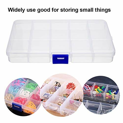 Kissral 2 szt. małe pudełko do przechowywania z przezroczystą pokrywką - obrazek 5