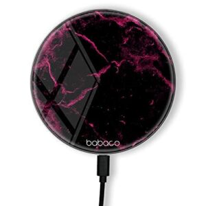 ERT GROUP Oryginalna i oficjalnie licencjonowana przez Babaco ładowarka indukcyjna, wzór Abstrakt 018, szklana bezprzewodowa stacja ładująca, kabel Micro USB 1 metr 10W