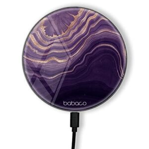 ERT GROUP Oryginalna i oficjalnie licencjonowana przez Babaco ładowarka indukcyjna, wzór Marble 007, szklana bezprzewodowa stacja ładująca, kabel Micro USB 1 metr 10W