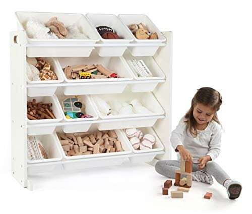 Humble Crew Półka dla dzieci, półka-organizer zabawek z 12 pojemnikami - obrazek 5