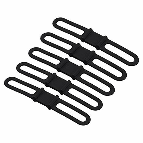 5 sztuk/zestaw uniwersalny uchwyt na lampkę rowerową rower rowerowy silikonowy elastyczny pasek gumowy bandaż krawat uchwyt na latarkę - obrazek 9