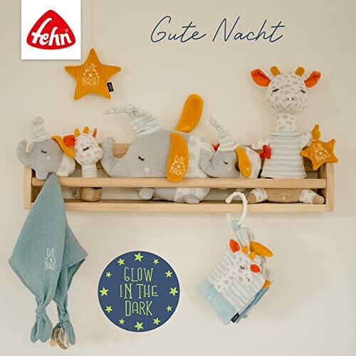 Fehn Lampka nocna Dino - przytulanka z haftem "Glow-in-the-dark" - wie - obrazek 2