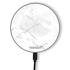 ERT GROUP Oryginalna i oficjalnie licencjonowana przez Babaco ładowarka indukcyjna, wzór Abstrakt 007, szklana bezprzewodowa stacja ładująca, kabel Micro USB 1 metr 10W