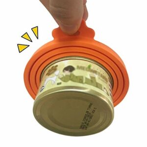 Pokarm dla zwierząt domowych może pomieścić 3 rozmiary karmy dla zwierząt domowych [nadaje się do mycia w zmywarce, nie zawiera BPA] Uniwersalny silikon dla psów karma może pokrywki (pomarańczowe)