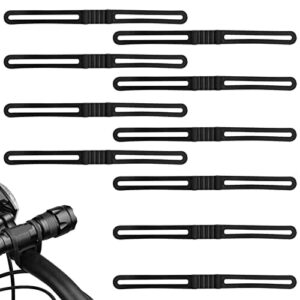 CZPXSKJ 10 sztuk silikonowych opasek do roweru, elastycznych, do latarki, uchwyt silikonowy, uchwyt na kierownicę, uchwyt silikonowy, pasek mocujący do latarki, telefonu komórkowego, nawigacji, MP3