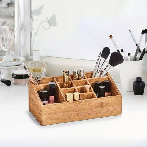 Zeller 25385 organizer drewniany, naturalny, 25,4 x 12 x 10 cm - obrazek 3