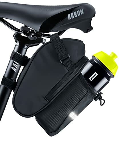AARON Torba podsiodłowa z uchwytem na butelkę, wodoodporna torba rower