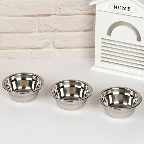 Wymienne miski dla kotów, stal nierdzewna, 200 ml, 3 sztuki, idealne dla małych psów i kotów - obrazek 5