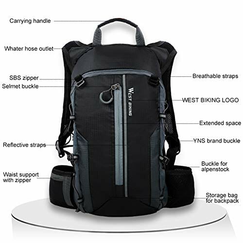 belupai Wodoodporna torba rowerowa kolarstwo plecak alpinistyczny oddychający 10 l ultralekka torba na wodę wspinaczka kolarstwo plecak nawodnienia - obrazek 5