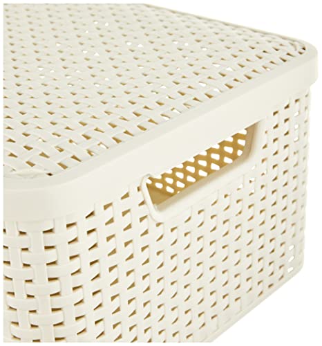 Curver Style kosze regałowe, polipropylen, ecru, 39,3 x 29,3 x 18,7 cm - obrazek 5