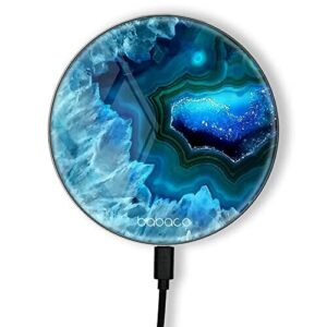 ERT GROUP Oryginalna i oficjalnie licencjonowana przez Babaco ładowarka indukcyjna, wzór Abstrakt 001, szklana bezprzewodowa stacja ładująca, kabel Micro USB 1 metr 10W