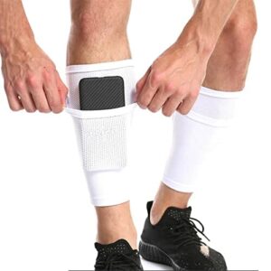 MILAIUN 2 pary ochraniaczy na golenie dla dorosłych i młodzieży, dla dzieci, z zoptymalizowaną kieszenią wsuwaną – skarpety piłkarskie, bandaże łydkowe, getry kompresyjne, skarpety do biegania