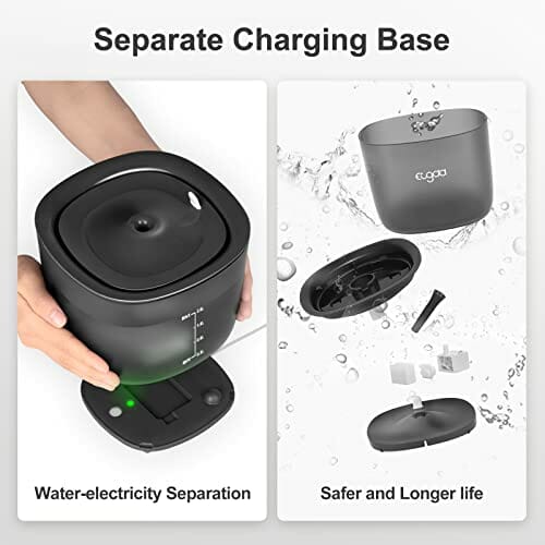 EUGAD Fontanna dla kota 2L bezprzewodowa pompa, fontanna do picia dla kotów, psów, fontanna z ostrzeżeniem LED o niskim poziomie wody, fontanna do picia dla kotów z filtrami 4, tryby odprowadzania wody 2, tworzywo ABS bez BPA - obrazek 9