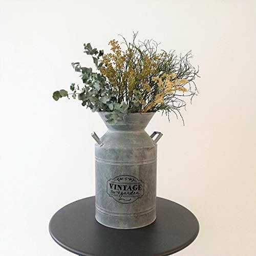 Koopman Dekoracyjny dzbanek na mleko Vintage Garden Ø 21 x wys. 37 cm cynk szary - blaszany dzbanek konewka dekoracyjna dekoracja stołu - obrazek 6