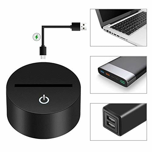 Lampa 3D z iluzją piłkarską, lampka nocna 3D dla chłopców dziewcząt lampa biurkowa, 7 zmieniających się kolorów, dekoracja domu, akrylowa LED, sztuka rzeźba, światła z pilotem zdalnego sterowania, idealne prezenty na urodziny festiwal - obrazek 8