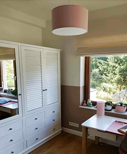 youngDECO Lampa do pokoju dziecięcego i niemowlęcego, delikatny brudny róż, 2 x E27, Ø 38 cm, klosz lampy do pokoju dziecięcego, kompletna lampa sufitowa do pokoju dziecięcego, wyprodukowana w UE - obrazek 6