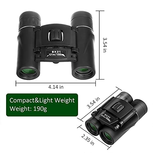 Qiaonato Lornetka dla dorosłych i dzieci, 8 x 21, mała lornetka, lekka lornetka do obserwacji ptaków, mistrzostw świata w piłce nożnej, wędrówek, polowań, zwiedzania polowań, nakłuwania polowego - obrazek 6