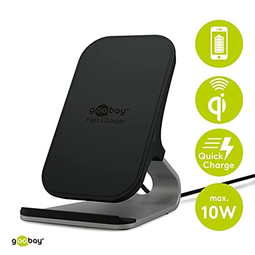 Goobay 52955 bezprzewodowa ładowarka 10 W Qi stacja ładująca, uchwyt d - obrazek 6