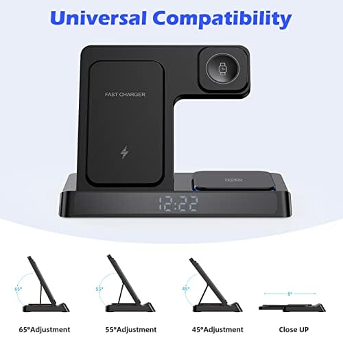 Bezprzewodowa ładowarka 3 w 1, 18 W, składana, indukcyjna stacja ładująca, bezprzewodowa ładowarka do iPhone 14, 13, 12, 11 Pro Max/Se 3/Xs/Xr/X/8+, Galaxy S22 S21/S20, do Apple Watch 7/6/Se/5/4/3/2/1, do Airpods Pro/2/3 - obrazek 5