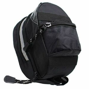 Labewin Torba na siodełko rowerowe - torba na siodełko rowerowe wodoodporna z mocowaniem do ramy i siodełka roweru (czarna)