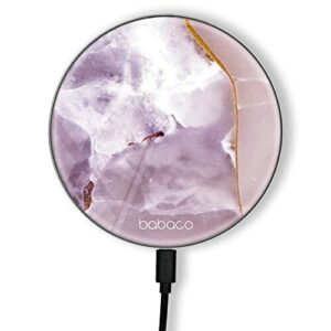 ERT GROUP Oryginalna i oficjalnie licencjonowana przez Babaco ładowarka indukcyjna, wzór Abstract 009, szklana bezprzewodowa stacja ładująca, kabel Micro USB 1 metr 10W