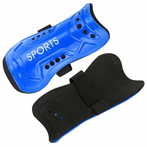 Ochraniacze goleni dzieci dzieci, ochraniacze piłkarskie piłka nożna podkładka na golenie sportowe ochraniacz na nogi dla chłopców, dziewcząt, młodzieży, nastolatków (niebieski) - obrazek 3