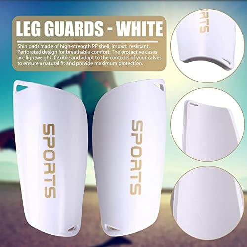 Zhioudz ochraniacze na piszczele, lekkie i oddychające wyposażenie ochronne na łydki, do piłki nożnej, wytrzymałe i lekkie podkładki, dla dzieci, mężczyzn, kobiet, ochrona piszczeli, zapobiega urazom - obrazek 4