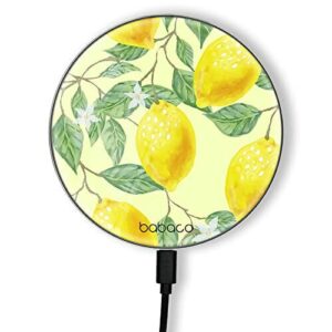 ERT GROUP Oryginalna i oficjalnie licencjonowana przez Babaco ładowarka indukcyjna, wzór Owoce 002, szklana bezprzewodowa stacja ładująca, kabel Micro USB 1 metr 10W