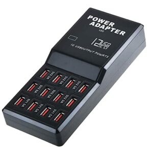 Stacja ładująca USB Wieloportowa stacja ładująca USB Hub 12 portów Ładowanie inteligentnej ładowarki ściennej Szybka stacja ładująca do biura, szkoły i domu