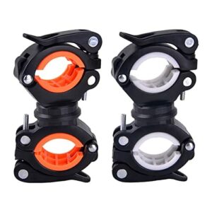 Uniwersalny Uchwyt Rowerowy Na Latarkę Z Klipsem Uchwyt Na Latarkę Rowerową Stojak Na Latarkę Rowerową Stojak Na Lampę Rowerową Z Lampą LED Obrotowy Uchwyt Rowerowy 360 Stopni (2 Sztuki)
