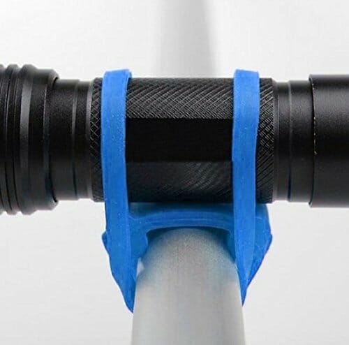 System-S silikonowy pasek uchwyt na światło rowerowe, niebieski, mocowanie latarki uchwyt - obrazek 4