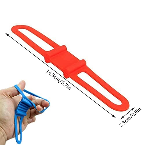 Zestaw 5 silikonowych pasków rowerowych Elastyczny uchwyt na kierownicę Elastyczny uchwyt na latarkę Piękny i trwały do stopera, telefonu komórkowego, czajnika, latarki, głośnika (pięć kolorów) - obrazek 7