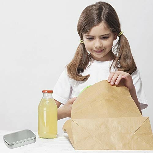 GOLRISEN Pudełkowe puszki, metalowe prostokątne małe pojemniki do przechowywania, 12 szt. mini przenośne pudełko, organizer domowy z pokrywkami do przechowywania małych przedmiotów (9,5 x 6,3 x 2 cm) - obrazek 2