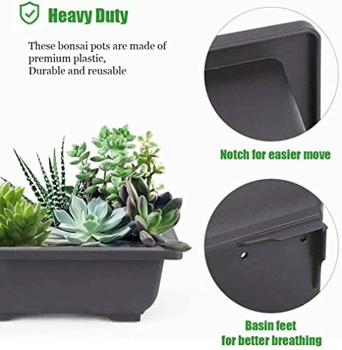 6 opakowań bonsai doniczki treningowe z tacą z tworzywa sztucznego bon - obrazek 8